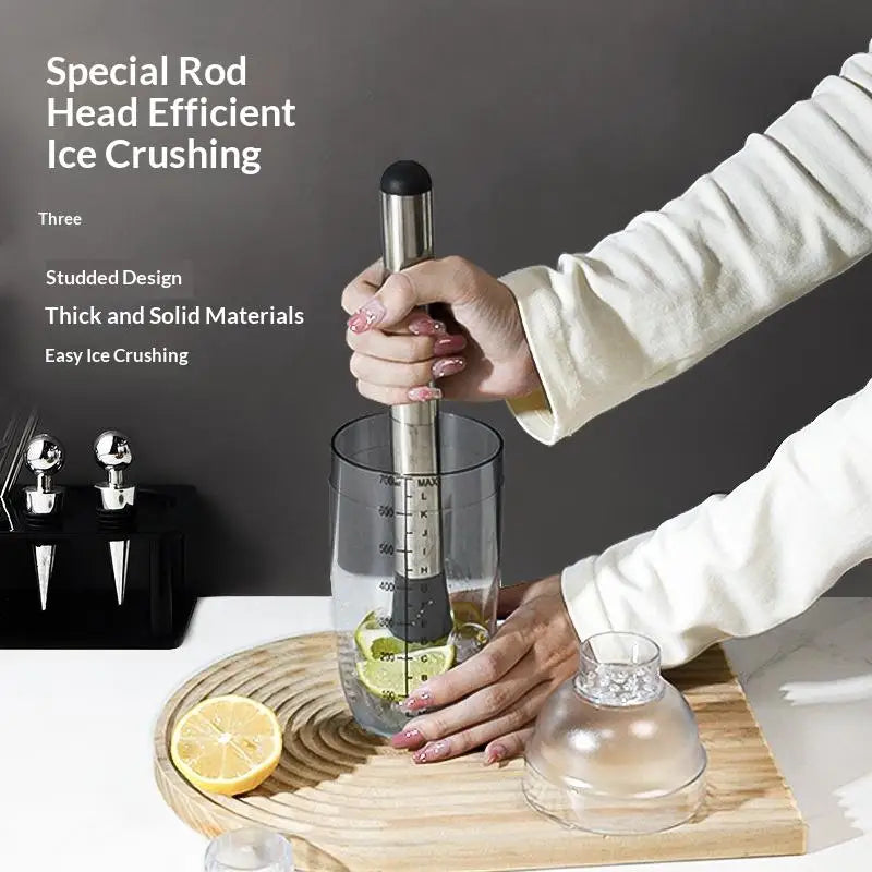 Stainless Steel Crushed Ice Hammer Multifunctional Popsicle Sticks Qme