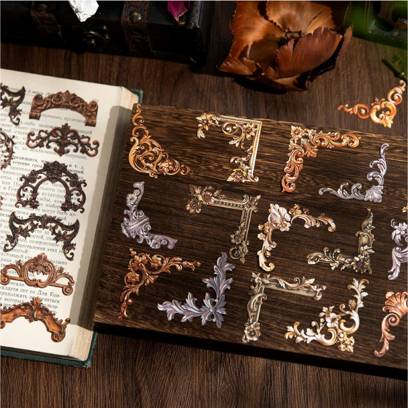 20 pcs/pack Hollow out border Stickers Handbook material paper Set for Decorative Diary Album Scrapbooking Supplies Stationery Qme