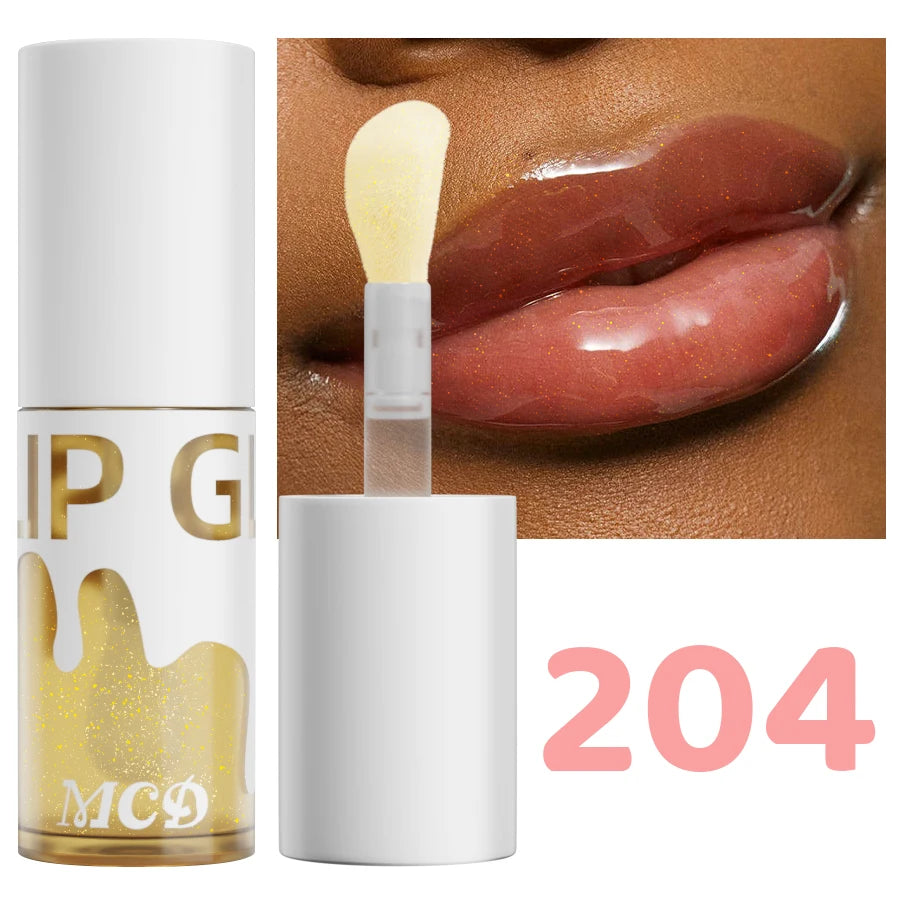 Glitter Shimmer Sexy Lip Oil Hydrating Plumping Coat Lipstick Qme 204