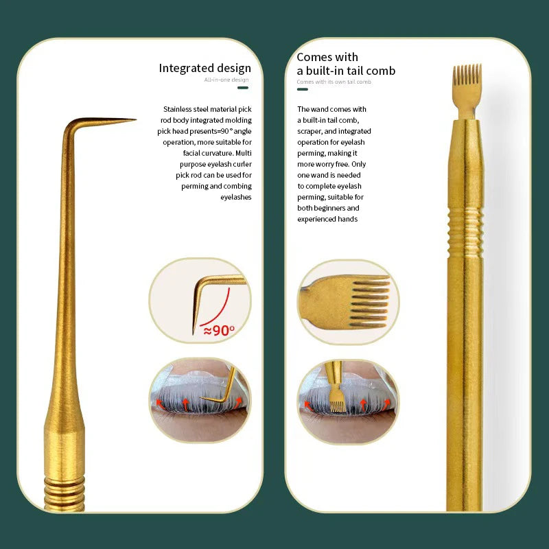 Eyelash Perm Lifting Tools Stainless Steel Clean Up Rods Beauty Qme