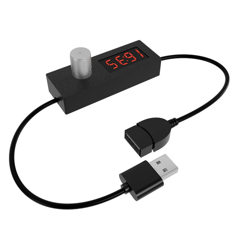 Automatic Shutdown Timer Digital Countdown USB Switch Cable Wire Qme 1Pcs