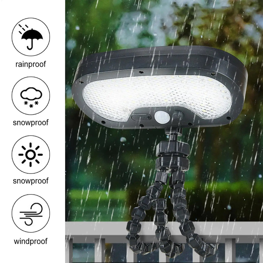 Solar Motion Lights Outdoor Waterproof Fence Lamp Security Flexible Qme