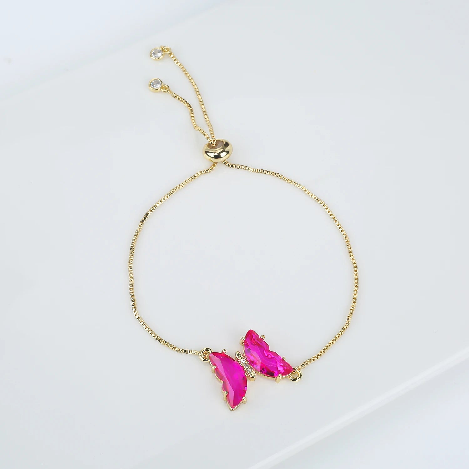 New Trend Fashion Crystal Zirconia Butterfly Charm Bracelet Temperament for Women Light Luxury Party Jewelry Gift Daily Wear Qme Bracelet 1 23cm