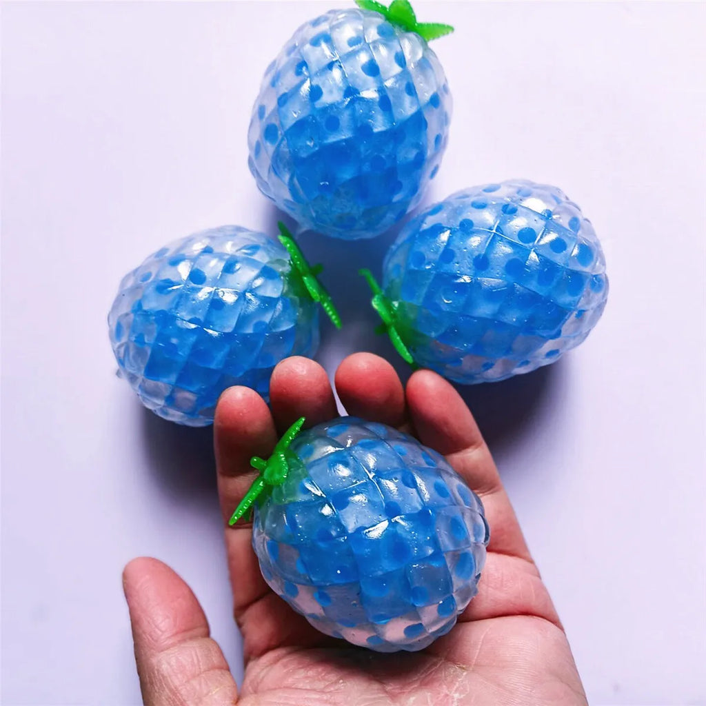 Novelty Blue Pineapple Shaped Stress Relieve Toy Mini Fun Daily Working Studying Fidget Toy Holiday Party DIY Decoration Qme