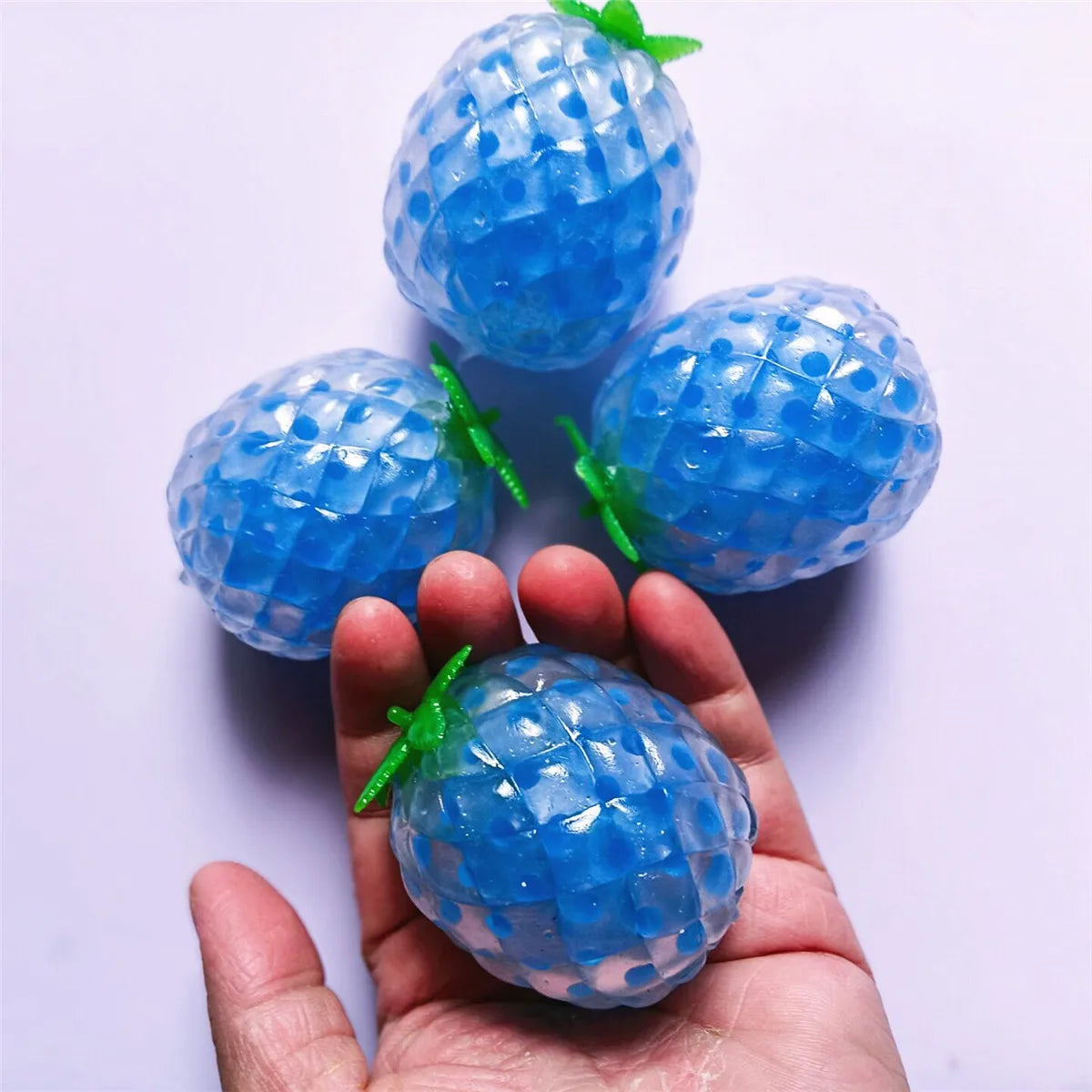 Novelty Blue Pineapple Shaped Stress Relieve Toy Mini Fun Daily Working Studying Fidget Toy Holiday Party DIY Decoration Qme