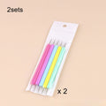 5Pcs Double End Nail Dotting Pen Set, Macaron Color Stainless Steel Dotting Tools For Nail Art DIY Clay Pottery Drawing ﻿ Qme 2sets