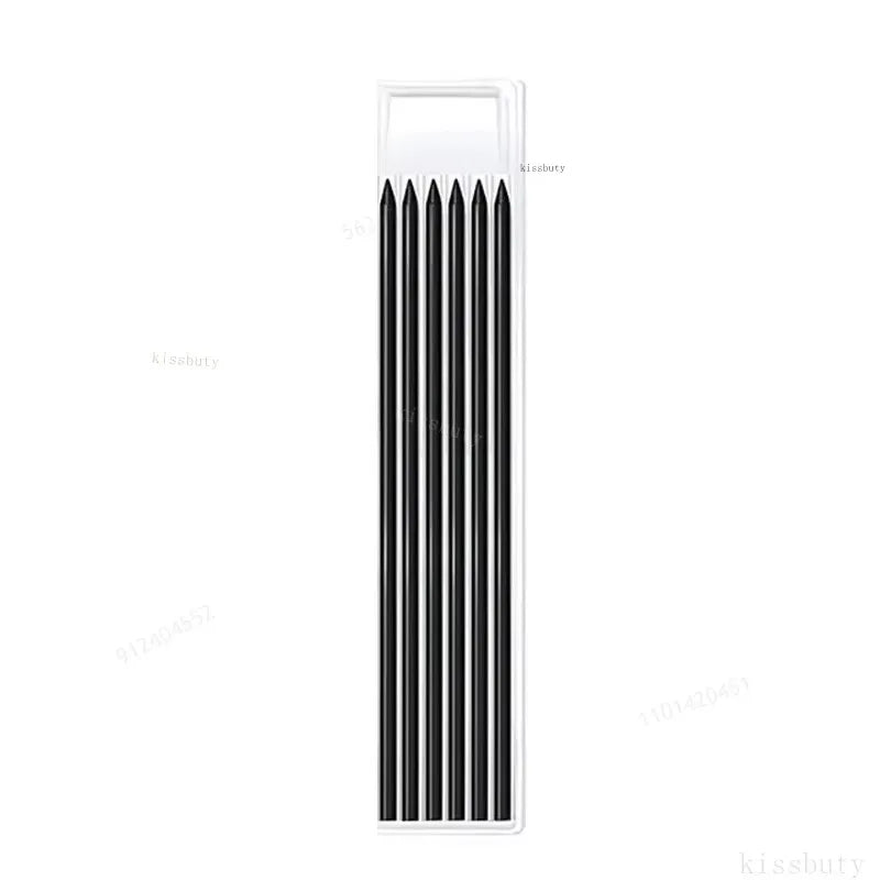 Carpenter Mechanical Pencil 2.8mm with Sharpener & Refills,for Woodworking Construction Long Head Carpenter Pencil Stationery Qme black refills