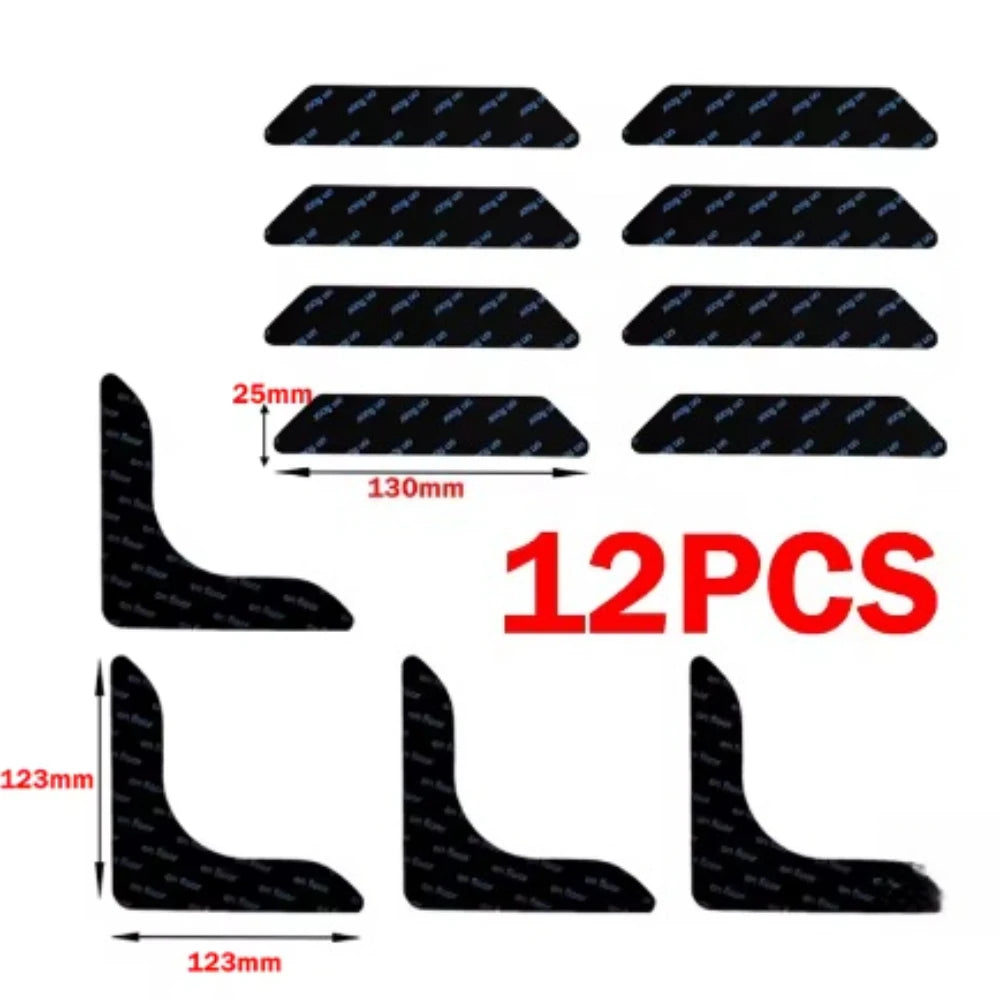 Carpet Non-slip Sticker Reusable Washable Anti-Curling Rug Gripper Corner Pad Multi Purpose Fixed Tape for Home Floor Qme A set