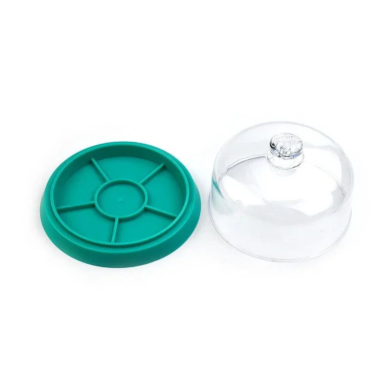 6 Slots Watch Dust Sheet Cover with Tray Watch Movement Repair Tool Jewelry tools Spare Protector Watchmaker Repair Tool Qme Green Dust cover