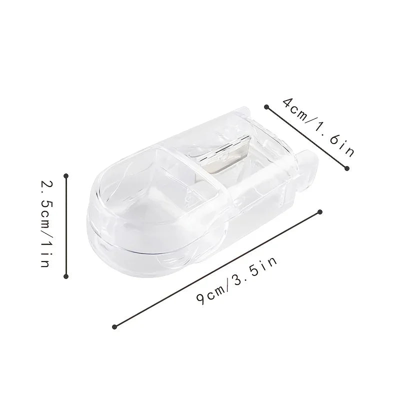 One Compact And Portable Pill Organizer Featuring a Built-In Splitter, Design, And Comes with an OPP Bag. Qme
