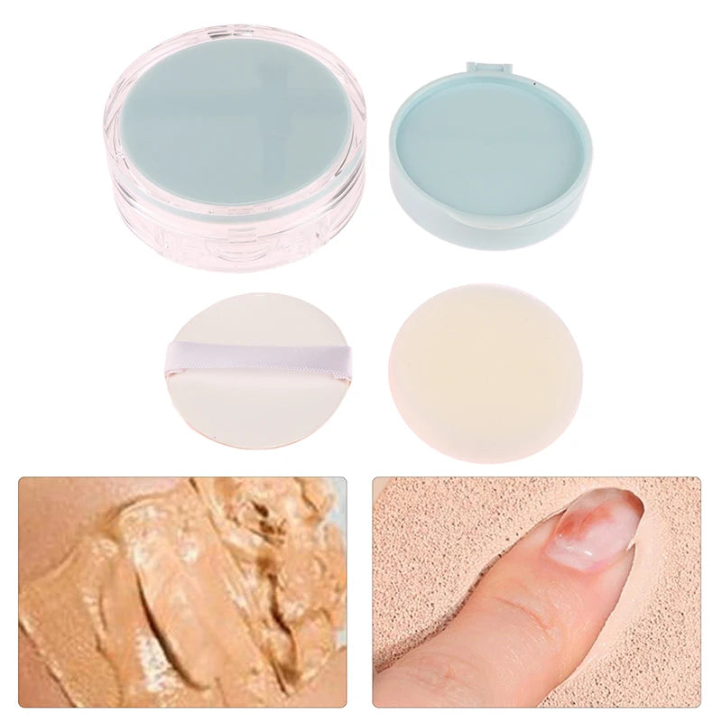 Reusable Air-cushion Puff Compact Portable Cosmetic Case Powder Qme