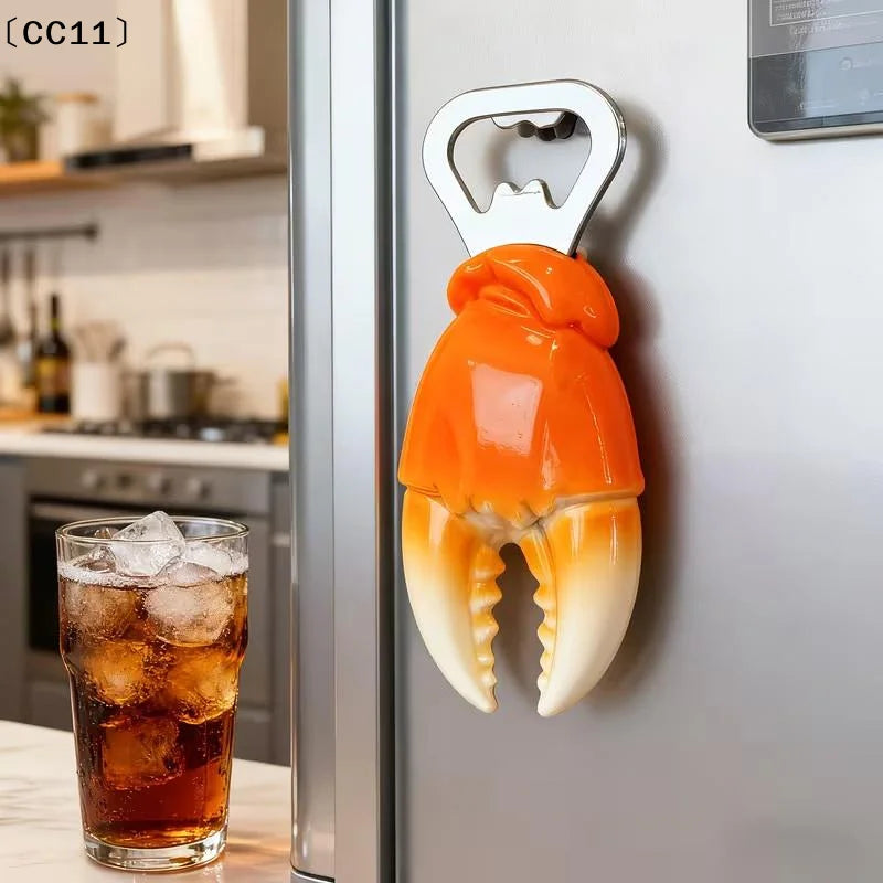 Creative Unique Crab Claw Bottle Opener Magnetic Refrigerator Magnet Qme