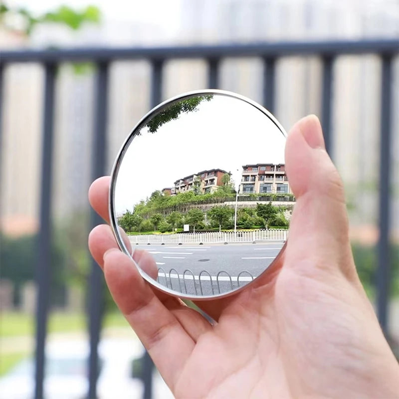 Mini Round Mirror Reflective Spherical Portable Wide-angle Lens Qme