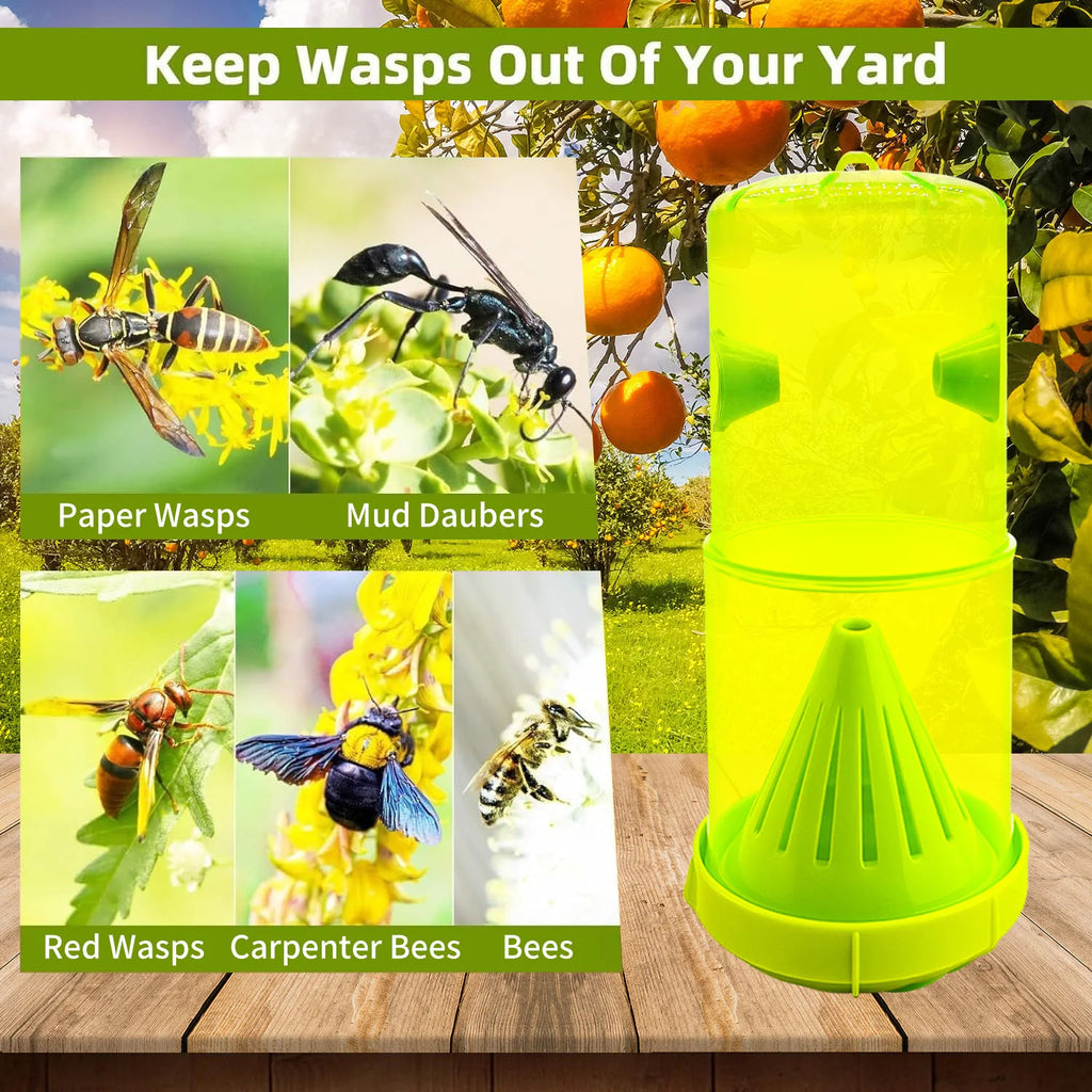 Foldable Wasp Trap Outdoor Carpenter Bee Traps for Outside Fly Wasp Catcher Fly Trap Indoor Killer Hunter for Hornet Mosquito Qme