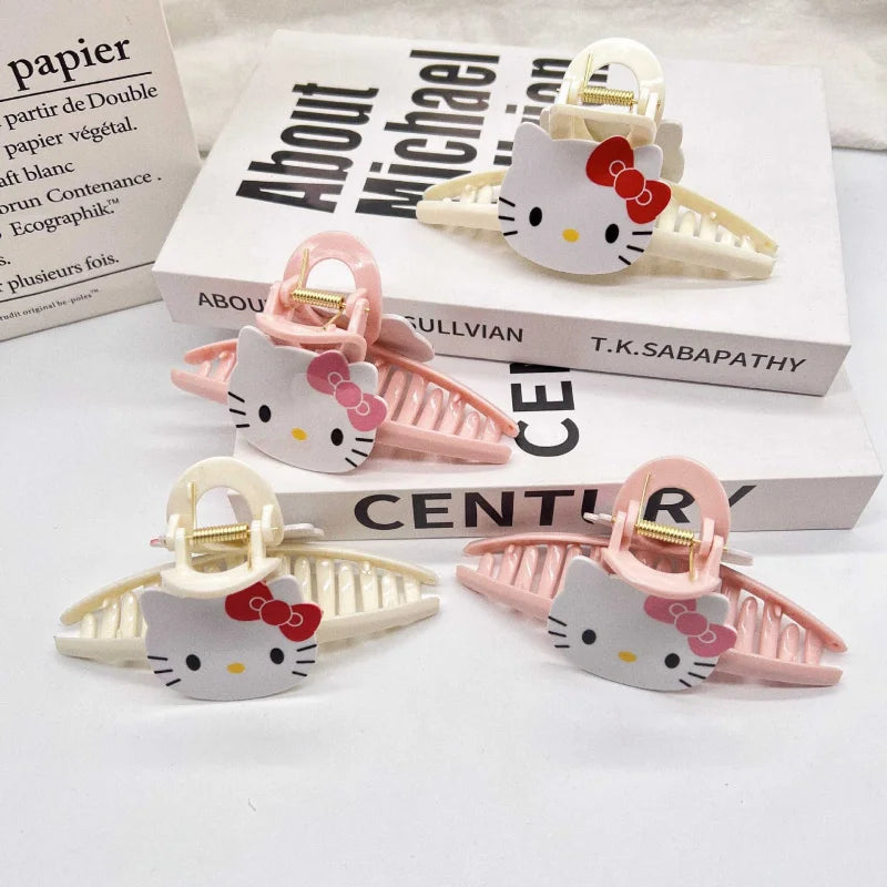 Hello Kitty High-Quality Cute Cat Hair Clip Student Hair Clip Versatile Hair Clip and Headpiece Shark Clip Qme