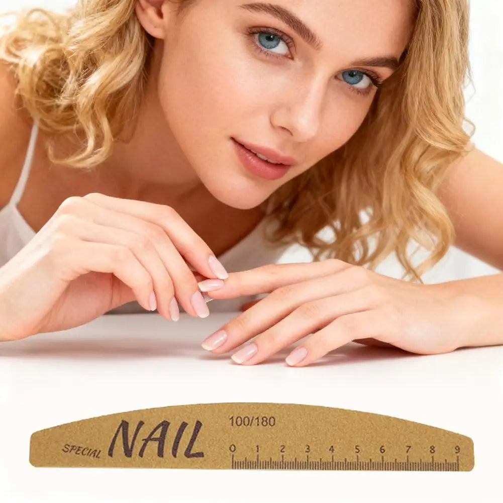 100 150 180 240 Grit Both Sides Nail Files Scale Line Reference Qme