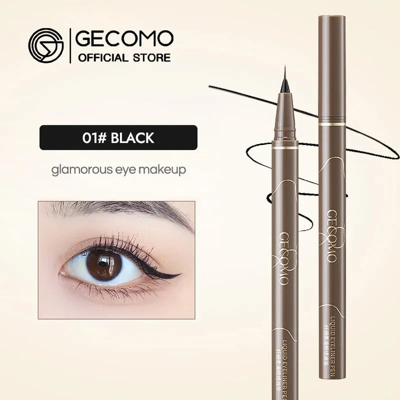 GECOMO Liquid Eyeliner 0.01mm Super Slim Waterproof Quick Dry Long Lasting Color No Smudging Eyeliner Pencil Qme 203025-01