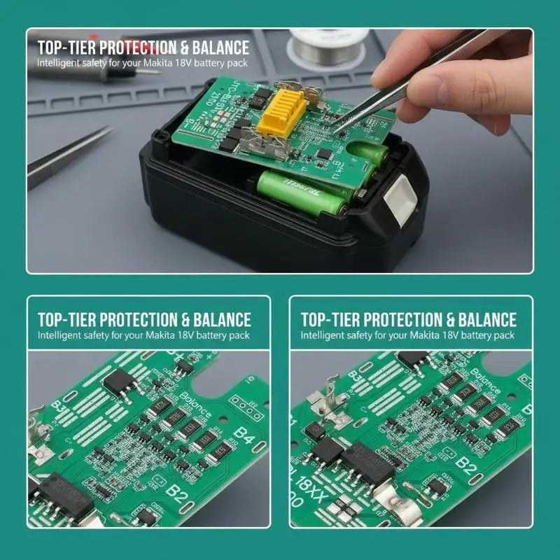 BMS PCBA 18V Li-ion Battery Case Balance Charging Circuit Board Qme