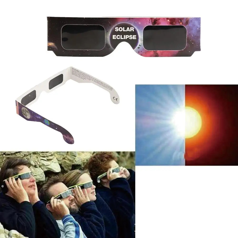 Paper Solar Eclipse Glasses Direct Sun Viewing Anti-UV Kids Eyewear Qme