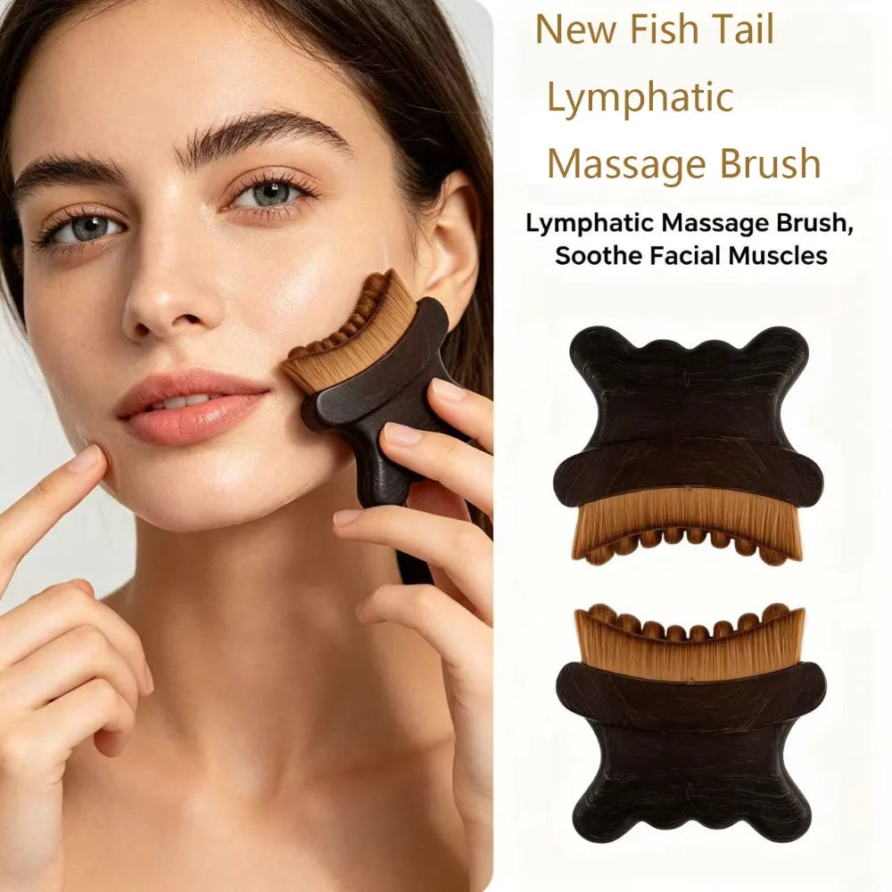 Lymphatic Contour Face Brush Facial Sculpting Anti Puffiness Tool Qme