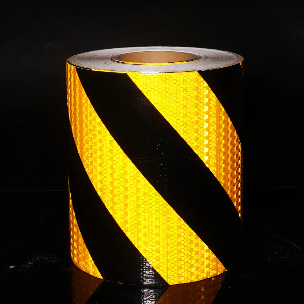 Yellow Twill Reflective Tapes Waterproof Adhesive Strips Hazard Reflector Warning Conspicuity Stickers Qme 20cm 10m