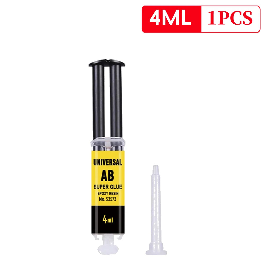 4/25ml Epoxy Resin AB Glue Waterproof Instant Fast Adhesive Repair Strong Super Liquid Glue for Wood Plastic Metal Glue Welding Qme 4ml 1PCS