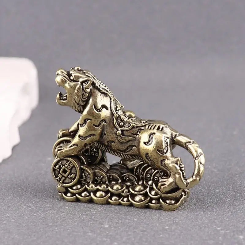 Solid Brass Elk Figurines Retro Animal Moose Small Statue Desk Ornament Tea Pet Table Decorations Crafts Accessories Child Gifts Qme style 6