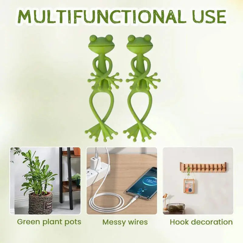 Frog Plant Stand Fixed Clip Plastic Decorative Support Frame Qme