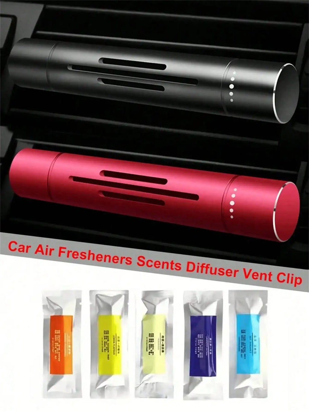 Car Air Freshener Vent Clip Aromatherapy Diffuser 1 Holder 5 Mixed Qme