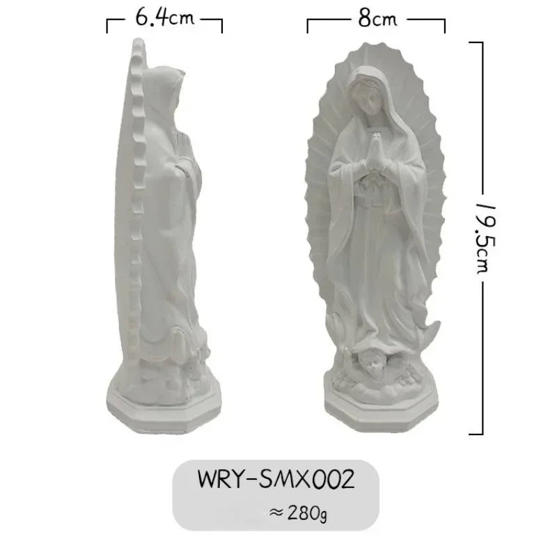 Wholesale Mexican Virgin Mary Home Furnishings Porch Decoration Qme White