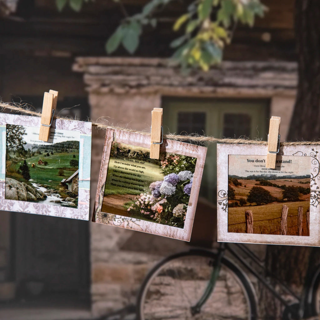 1roll Afternoon Countryside-themed Large-format Landscape Tape Ideal for background decoration, scrapbooking DIY collage sheets Qme