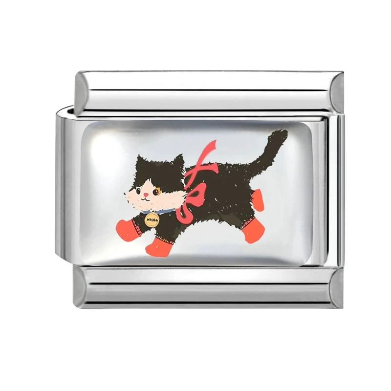 Fashion Pink Heart Dogs Cats Colorful Pets Animals Italian Charm Fit