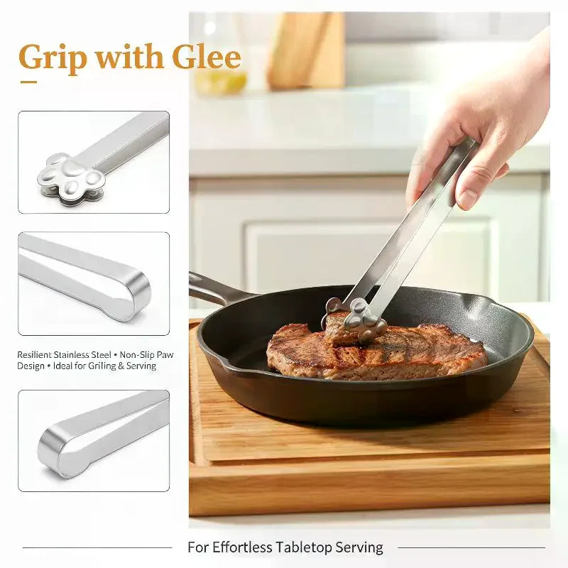 Stainless Steel Mini Food Clips Sugar Cubes Ice Cube Tweezers Cute Qme