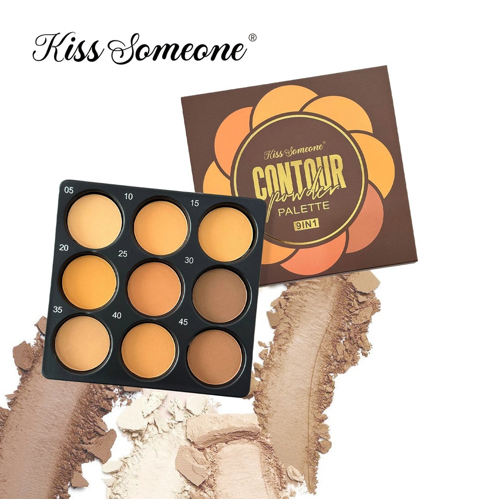 Nine color dark powder repair plate concealer matte waterproof durable natural makeup plate repair durable matte Qme