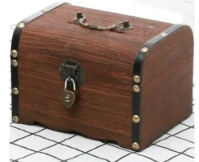 Treasure Chest With Lock Vintage Treasure Storage Box Piggy Bank Organizer Saving Box Case With Lock For Home Retro Decoration Qme 14.5x10x9.5cm