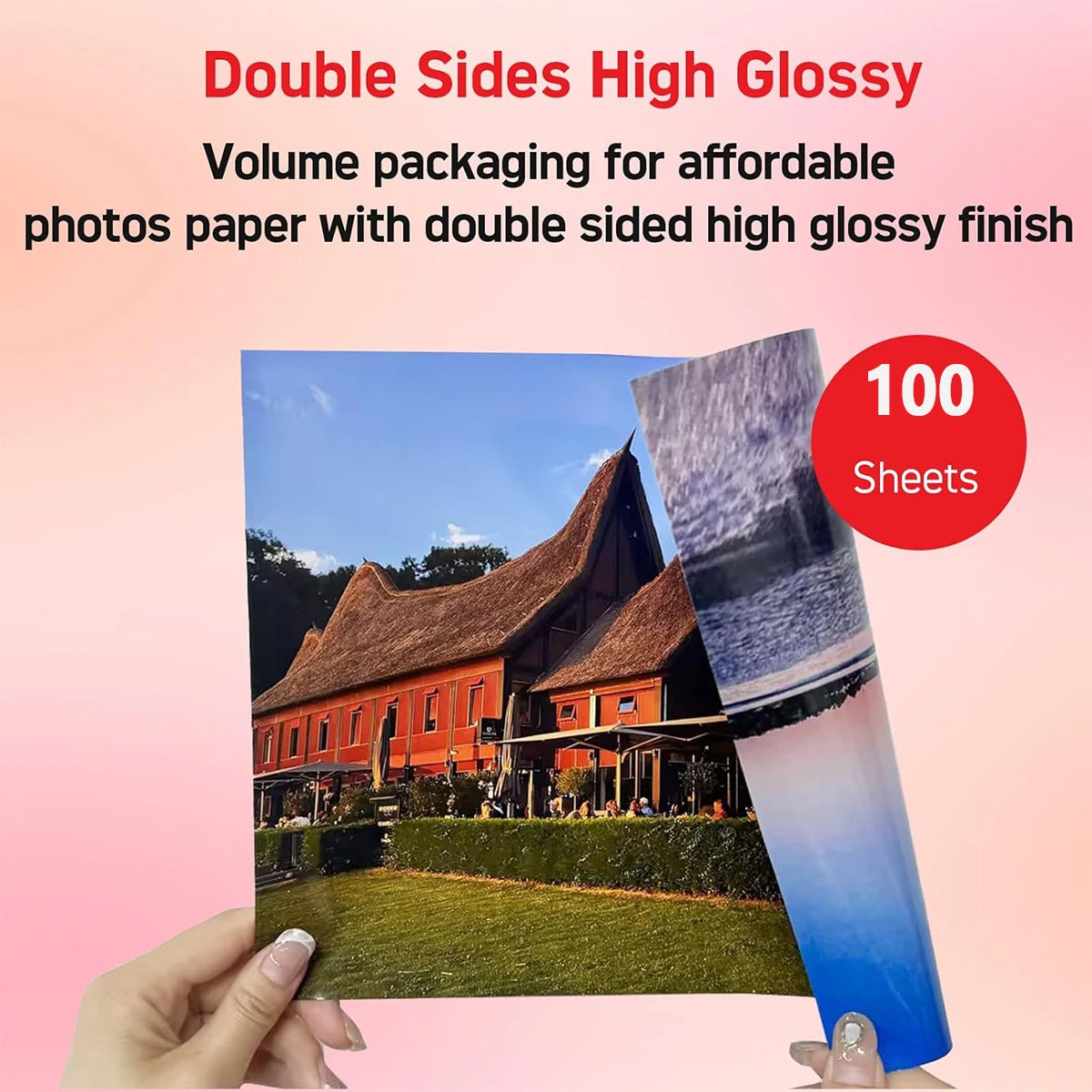 A4 Double Sided High Glossy Photo Paper8.27x11.69 "200GSM Photo Paper for Professional Inkjet Printer for Photo Brochure Flyer Qme