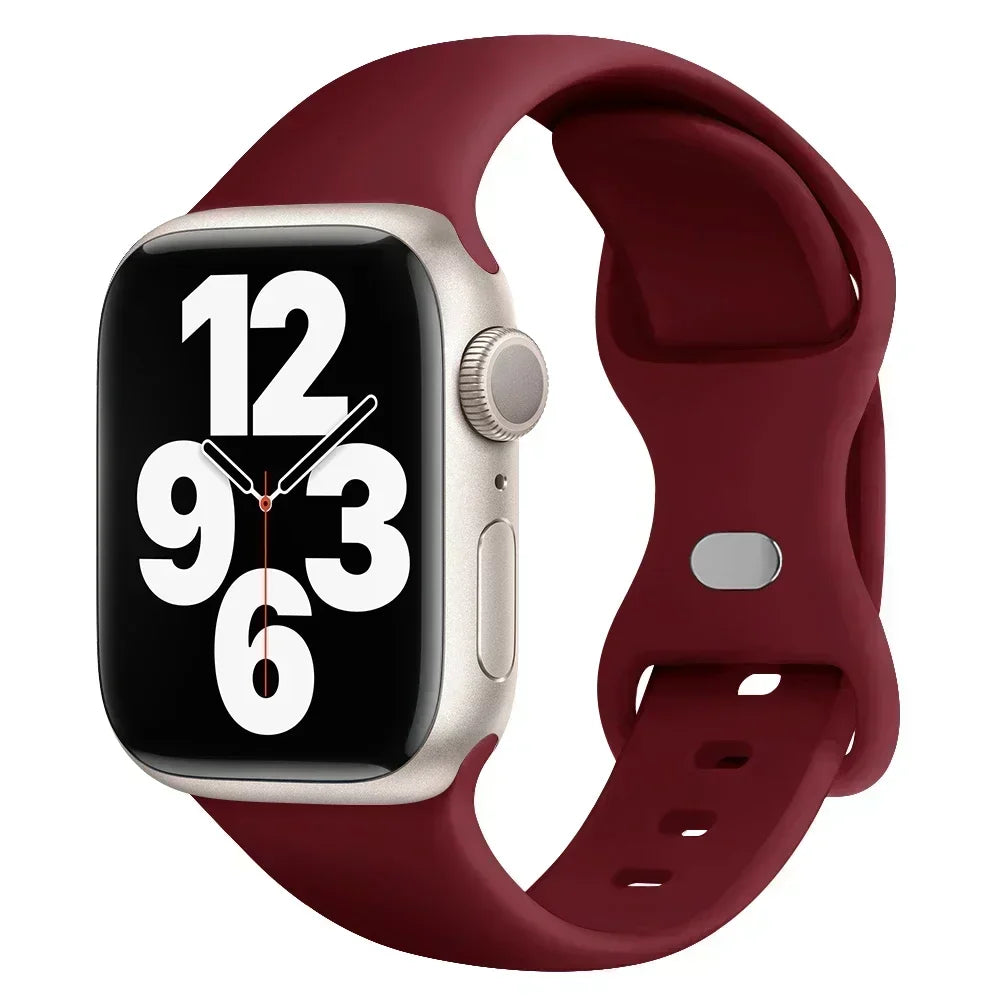 Silicone Band Apple Watch 10 9 8 7 6 5 4 3 SE Strap IWatch Ultra 2