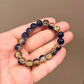 Natural Black Coloured Elastic Beaded Bracelet Fashion Temperament Light Luxury High-grade Popular Couple Jewelry Chain Gifts Qme A2