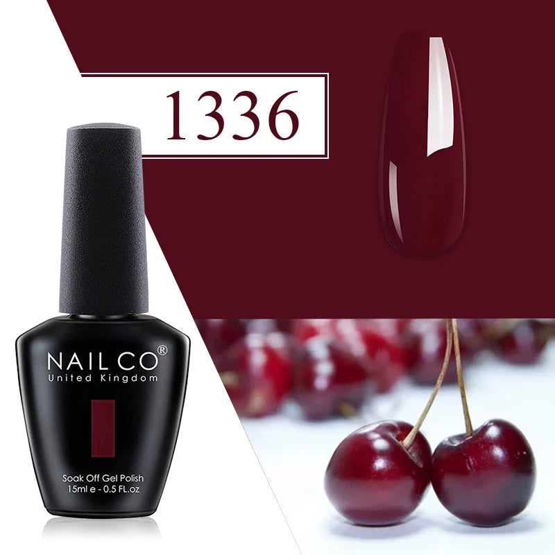 Nailco Jelly Gel Nail Polish Transparent Varnishes 44 Colors Red Pink