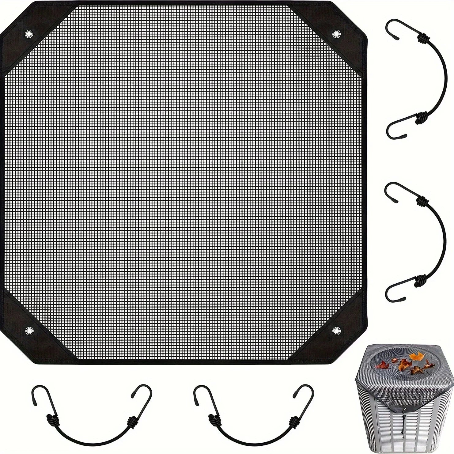 1pc, Durable Outdoor Air Conditioner Cover Water Resistant Fabric, Windproof Design, Protects Against Dust And Cold Air, Qme