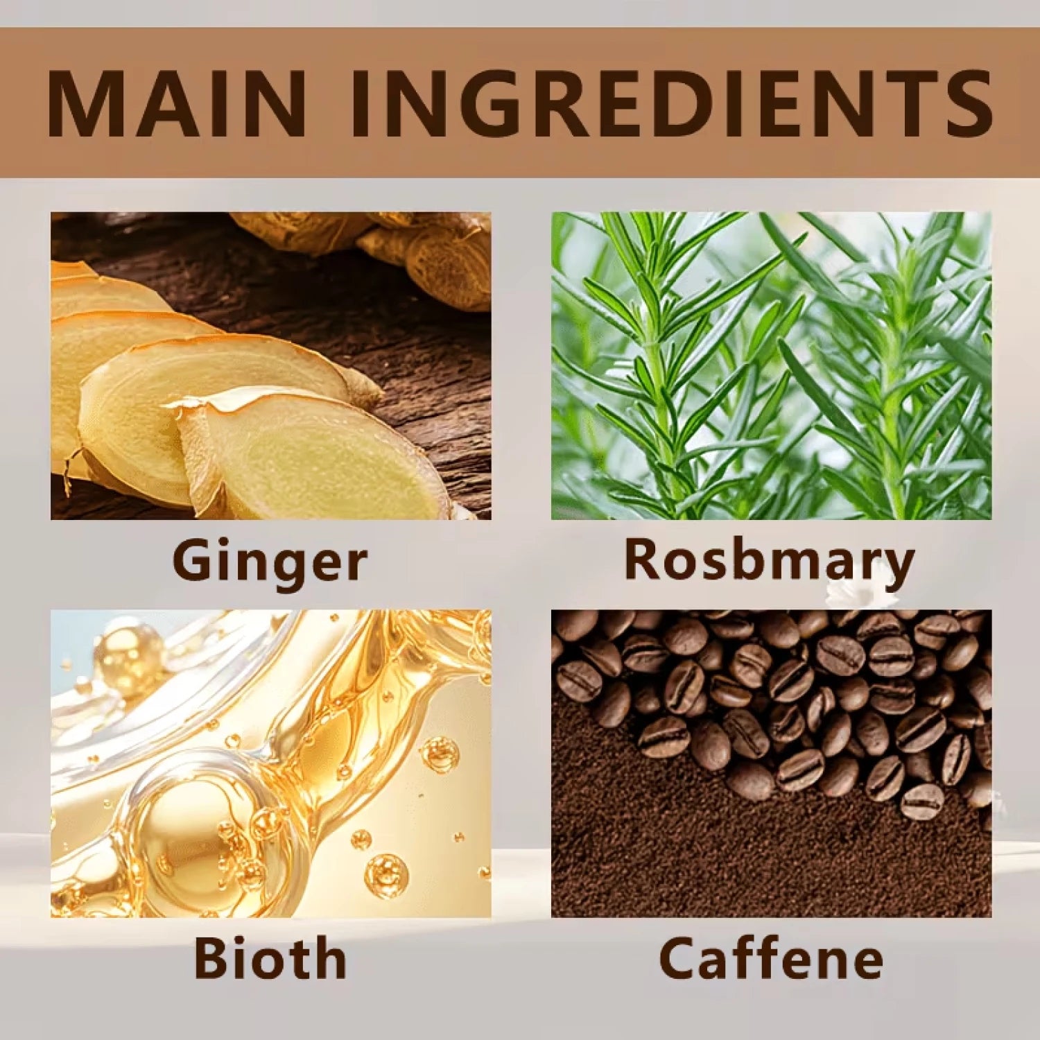 Biotin & Caffeine Hair Care Oil - Rosemary, Turmeric Infused, 5 Days Hair Nutrient Solution for Thicker Hair Qme