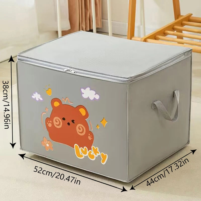 Cube Folding Toys Storage Box Kids Toys Organizer Box Felt Cloth Fabric Storage Basket For Cartoon Animal Nursery Toy Bins Qme style 1