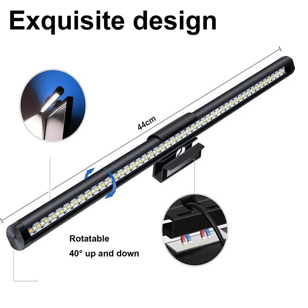 Monitor Light 3 Colors Adjustable Lamp Anti-glare Screen Lights Qme Black 440mm weight China Mainland