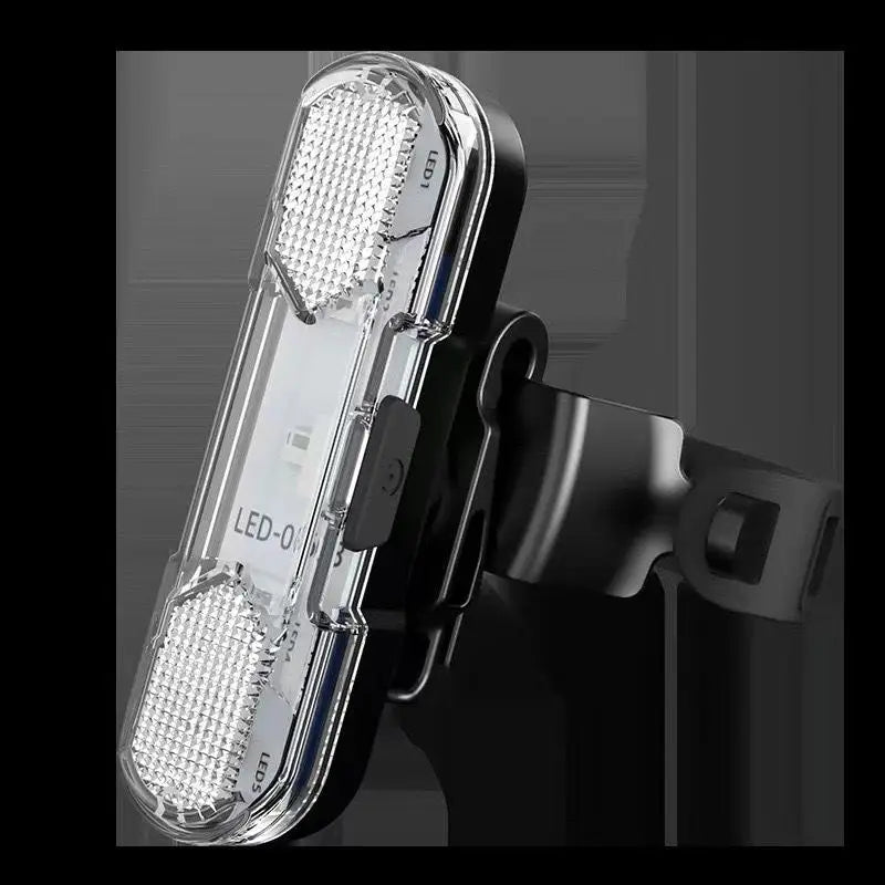 Waterproof LED Bike Light USB Rechargeable Bicycle Tail Safety Qme White