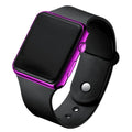 Men Sport LED Watches Men's Digital Watch Men Watch Silicone Electronic Watch Men Clock reloj hombre hodinky relogio masculino Qme black purple