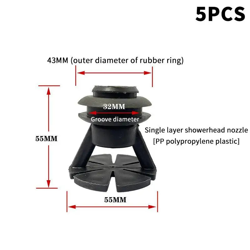 ABS 360 Degree Cooling Tower Evaporative Condenser Nozzle With Rubber Gasket BAC Anti-clogging Shower Head Qme A2