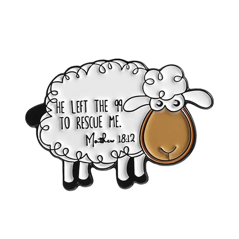 Cute Sheep Brooch Enamel Pins Funny Cartoon Friendship Brooches Qme style 1