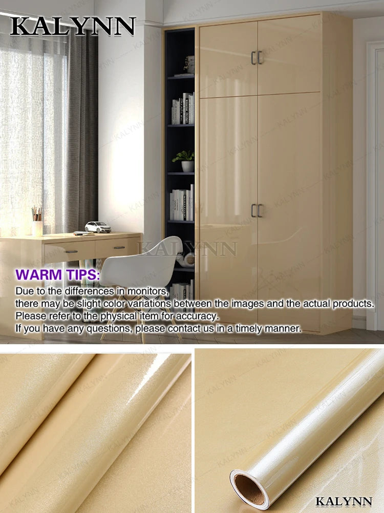 Solid Waterproof Wallpaper Room Self-adhesive Black White Wardrobe