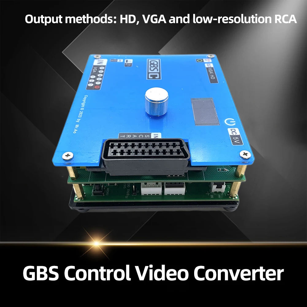 GBS Control Video Converter LCD Screen HD Video Converter Adapter Arcade Game RGBS RCA/VGA To VGA/RCA Converter for PS2 Console Qme