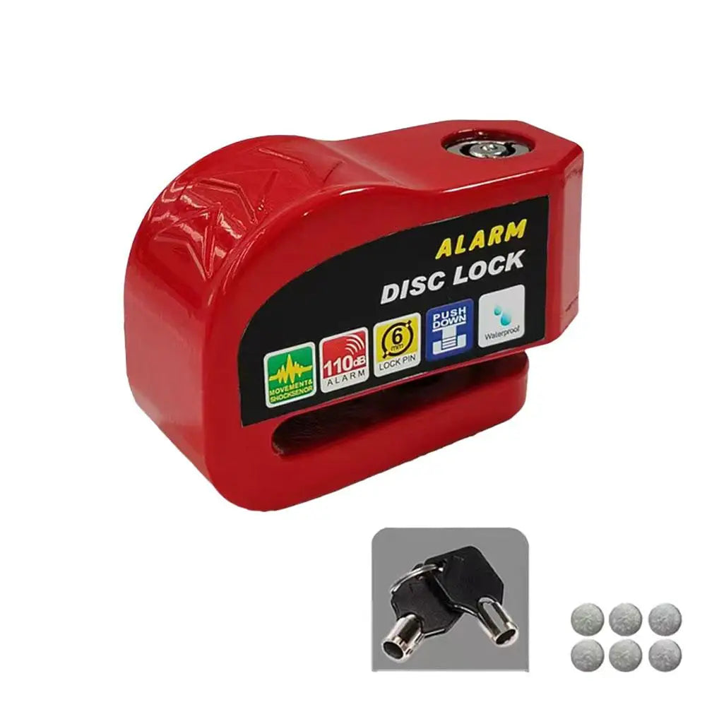 Motorcycle Anti-theft Lock Alarm Safety Protection Padlock Motorcycle Scooter Disc Brake Lock Aluminum Alloy Motorcycle Accesso Qme B